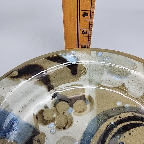 Vintage Handmade Pie Dish Stoneware 1999 Renee Compton - Picture 4 of 4